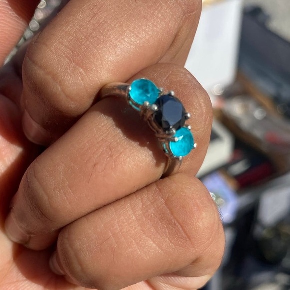 THREE-STONE RING - HANDCRAFTED - Picture 2 of 7